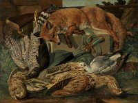 GG 1314  GG 1314, Anton Friedrich Harms (1695-1745), Stillleben mit Fuchs, 1736, Leinwand, 80 x 106 cm : Aufnahmedatum: 2008, Stillleben, Tiere